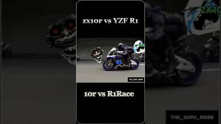 Yamaha YZF R1 vs zx10r race 😈😎💨shorts short tranding race [upl. by Gery]