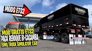 ▶️PACK REBOQUE CAÇAMBA BICAÇAMBA EURO TRUCK SIMULATOR 2 144 [upl. by Afira]