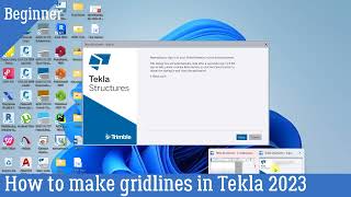 How to Make Gridlines in Tekla 2023 Beginner [upl. by Nosnev]