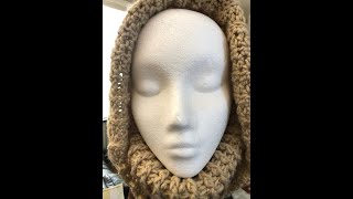 Crochet Turtleneck Hoodie  Crochet Hooded Scarf  Hooded Cowl [upl. by Combes]