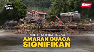 Ribut Tropika Trami tingkat kelajuan angin di rantau negara [upl. by Strohl56]