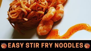 214Kcal➡️🍝Nouilles Chinoise Sautées Aux Crevettes  Stir Fry Noodles 🍝 [upl. by Gemina]