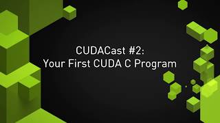 Your First CUDA C Program [upl. by Yrad]