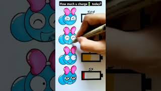 How much U Charge🔋Today papercraft bts cartoon art shorts motivation papercrafttutorial [upl. by Islaen]