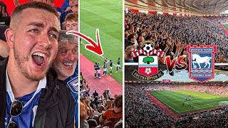 SOUTHAMPTON VS IPSWICH TOWN  11  95TH MINUTE EQUALISER SENDS AWAY END ABSOLUTELY MENTAL [upl. by Barrada]