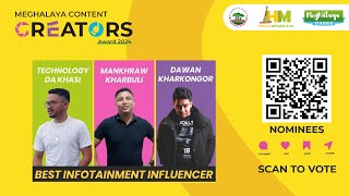 Nominees for Best Infotainment Influencer at the Meghalaya Content Creator AwardsHello Meghalaya [upl. by Etnauq]