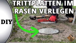 Trittplatten im Garten verlegen  Trittplatten betonieren [upl. by Fuller37]