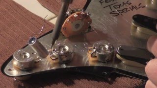 How to wire your stratocaster test pots select capacitor and make tone control wiring decisions [upl. by Ahsiryt]