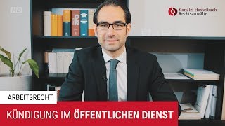 Kündigung und Abfindung im öffentlichen Dienst  Kanzlei Hasselbach [upl. by Eveneg388]