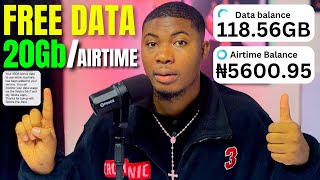 Get Free 20GB Data  Airtime Daily In Nigeria Without Buying All Network MTN AIRTEL GLO 9MOBLE [upl. by Deonne]