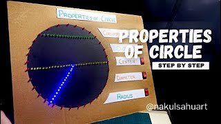 properties of circle working model maths working model tlm NakulSahuArt [upl. by Okier270]