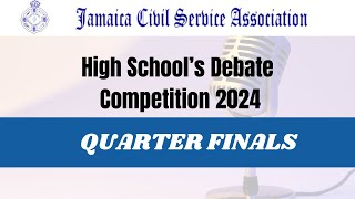 JCSA High Schools Debate Competition 2024 QUARTER FINALS [upl. by Aziul526]