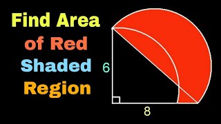 Find the Area of Red Shaded Region  Geometry Olympiad Problems [upl. by Lletnuahs589]