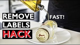 How to remove stickers on glass bottles  EASY NATURAL WAY  UPDATED [upl. by Hump875]