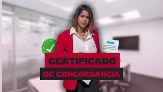 ¿ES NECESARIO TRAMITAR EL CERTIFICADO CONCORDANCIA📝👆 [upl. by Adnama357]