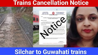 Trains Cancelled Silchar Guwahati Train line hit by landslide [upl. by Ylrebmik714]