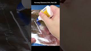 Runway Diorama 1144 Part 3 Painting the base diy scalemodels modelaviation [upl. by Enilasor638]