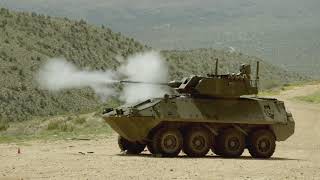 Mk 44S Bushmaster II cannon live firing 30mm Mk 310 Programmable Air Burst Munition [upl. by Gile]