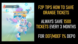 F2P TIPS FOR COSTUME TICKETS SAVING  Guarantee DEFMDEF 1 depo every 3 months  Ragnarok Mobile [upl. by Kazue899]