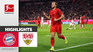 Unstoppable Kane Scores Hattrick  FC Bayern München  VfB Stuttgart 40  Highlights  Matchday 7 [upl. by Serdna]