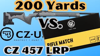 CZ 457 LRP 200 yards with RWS Rifle Match [upl. by Awuhsoj]