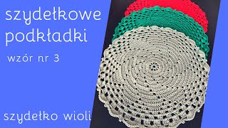 Szydełko Wioli  nowy wzór podkładkipodkładka wzór nr 3 crochetcrocheting [upl. by Justicz208]