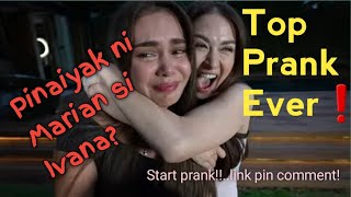 Pinaiyak ni Marian Rivera si Ivana Alawi 2  Start prank Link pin comment [upl. by Ermina]