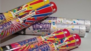 XL quotBoom Wowquot Confetti Cannons w White Slip Confetti [upl. by Etep722]