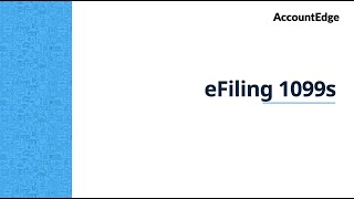 eFiling 1099s in AccountEdge [upl. by Pyotr]