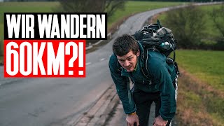 60KM WANDERN OHNE PAUSE  Wir laufen 14h am Stück  Freerunning Schlappen [upl. by Emse]