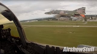 F4 Phantom Helmet Cam  TwoShip Airshow Demo and Departure  EAA AirVenture Oshkosh 2016 [upl. by Sarad]