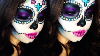 Sugar Skull Makeup Tutorial [upl. by Anayeek]