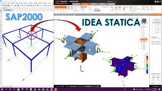 SAP2000 to Idea Statica Steel Connection Design with Plugin Installation [upl. by Kcirednek]