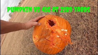 My 416 vs pumpkin full of water at 124 miles in 28 mph wind [upl. by Elna]