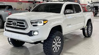 My 2022 Toyota Tacoma limited gets 3 inch leveling kit and 33 mud graps   full truck review [upl. by Pinchas154]