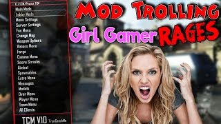 Black ops 2 Mod Trolling quotGirl Gamer RAGESquot [upl. by Cora]