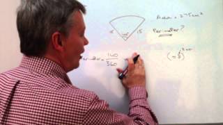 Perimeter circumference of sector of a circle  exam question 15cm radius 140 degree [upl. by Zsolway464]