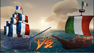 ITALIA VS FRANCIA PURO PVP Sea of Thieves gameplay ita 2021 [upl. by Nerej270]