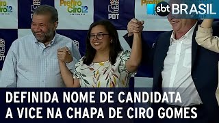 Ana Paula Matos é definida como candidata a vice na chapa de Ciro Gomes  SBT Brasil 050822 [upl. by Scandura886]