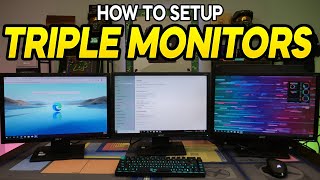 How To Setup Triple Monitors in 2023  Multiple StepByStep [upl. by Migeon]