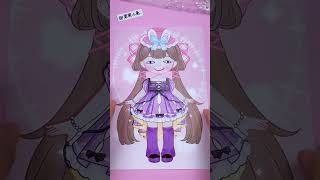 Cartoon girl dressup stickers Lolita girl dressup sticker book dressup stickers handmade DI C [upl. by Dabbs]