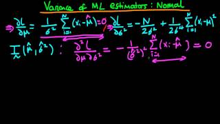 Maximum likelihood Normal error distribution  estimator variance part 2 [upl. by Cherry936]