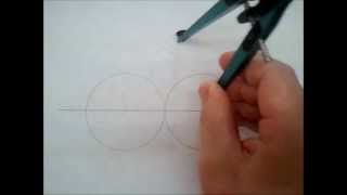 Drawing an oval with a compass and no string very simple [upl. by Annmarie]