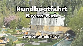 Rundbootfahrt at BayernPark  4K HDR OnRide POV [upl. by Nerad517]