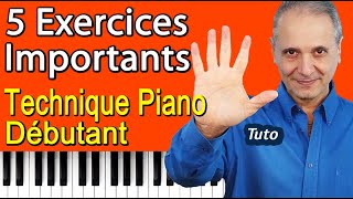 5 exercices débutant pour améliorer votre technique Piano TUTO PIANO GRATUIT [upl. by Ikkiv]