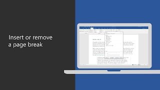 Insert or remove a page break in Microsoft Word [upl. by Ydennek]