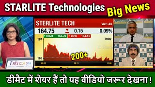 STARLITE Technologies stock latest newssterlite technologies stock analysistarget [upl. by Leavelle]