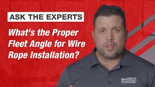 Whats the Proper Fleet Angle for Wire Rope Installation [upl. by Ritch]