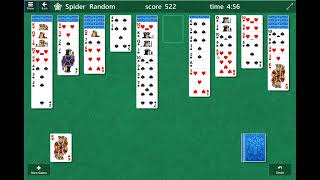 Spider Solitaire Gameplay Walkthrough [upl. by Barrow]