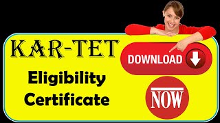 How to download KAR TET Eligibility Certificate  Karnataka Teacher Eligibility Certificate [upl. by Dailey560]